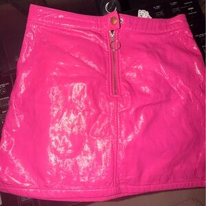 Forever 21 Glossy Pink Skirt